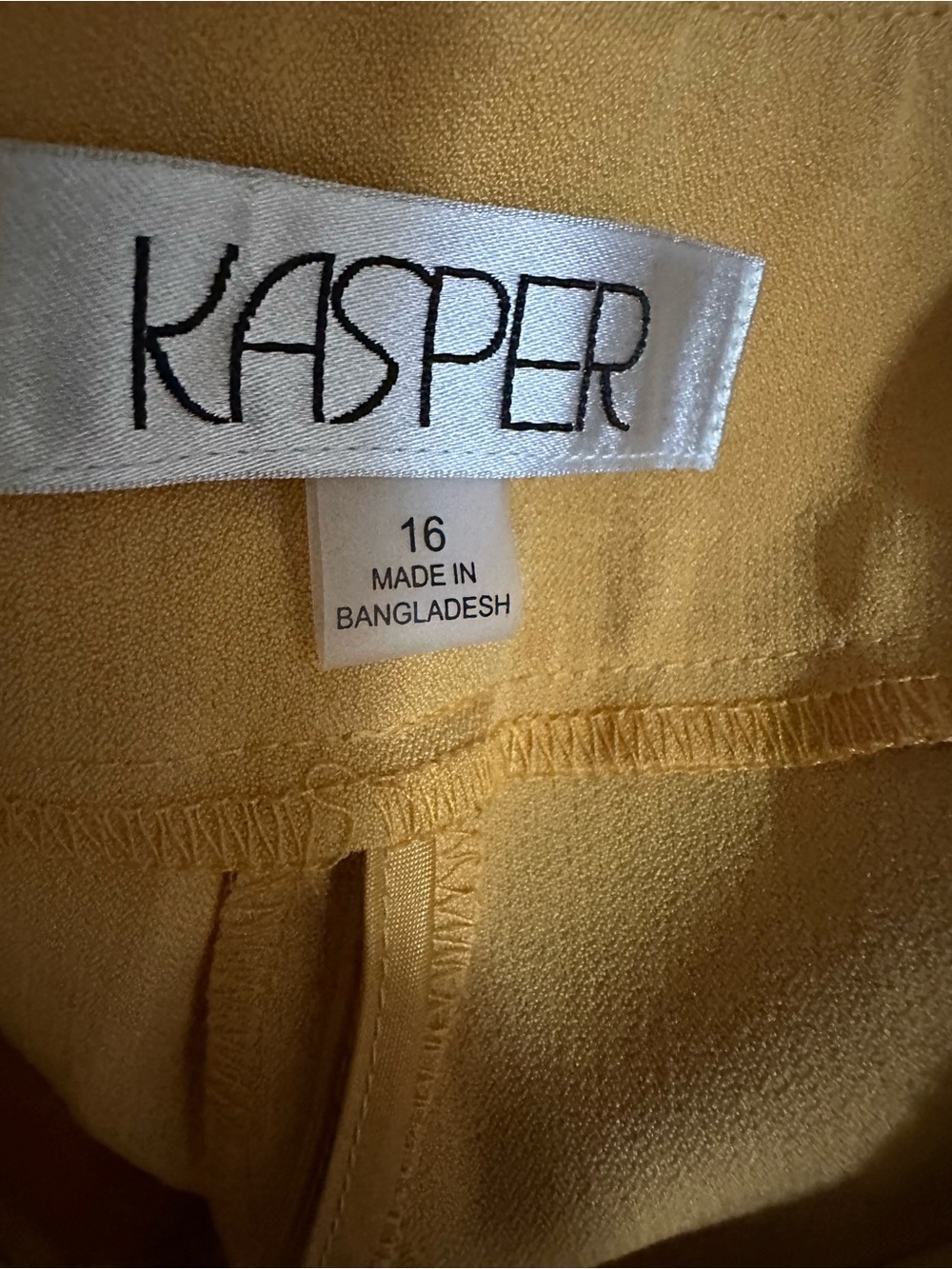 Kasper Mustard Yellow Tailored Pants - Picture 2 of 4
